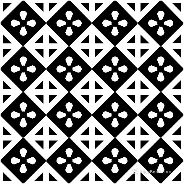 Black and white plaid brick texture