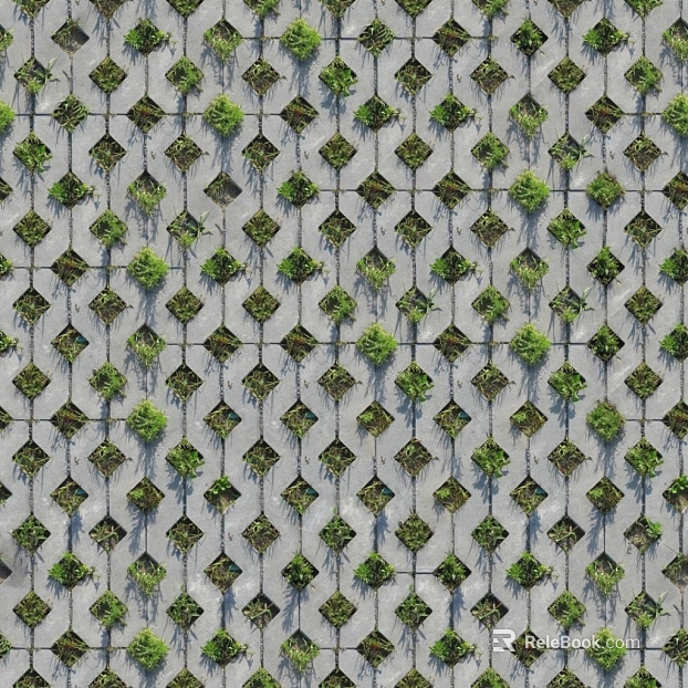 Gray grass brick outdoor parking lot texture