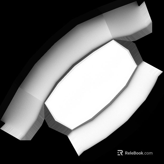 White normal bump map model material texture