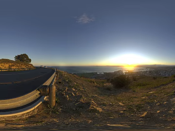 Dusk Road Seascape HDR texture (ID:ffhbe601)