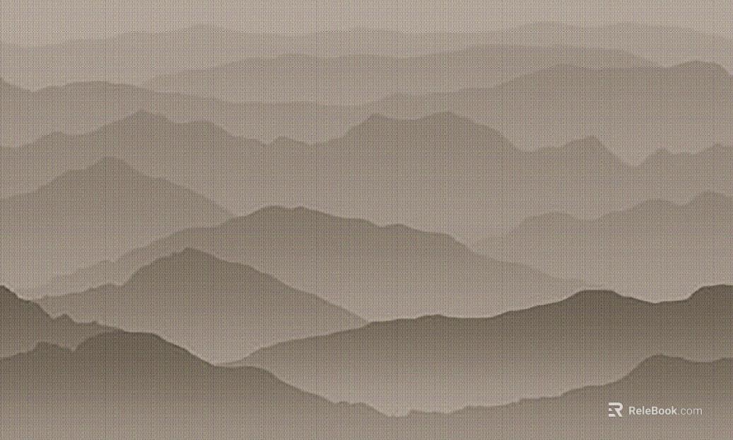 New Chinese Style Taupe Landscape Wallpaper texture