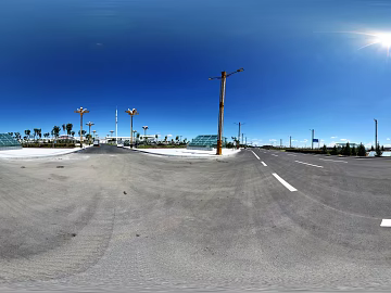 HDR city road traffic panorama 3d model