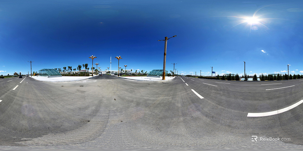 HDR city road traffic panorama texture