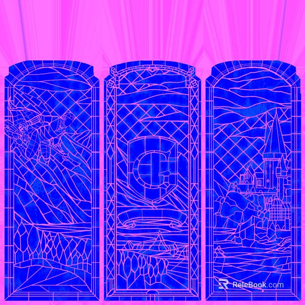 Blue Powder European Style Church Art Glass texture