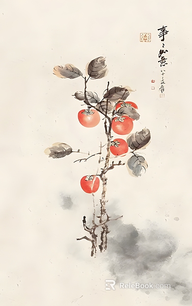 Plant painting texture