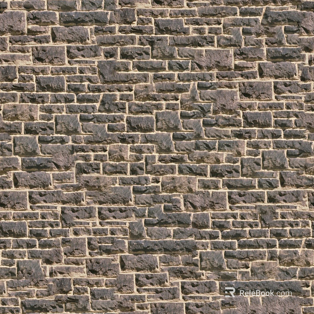 Dark gray brick wall, building exterior wall texture