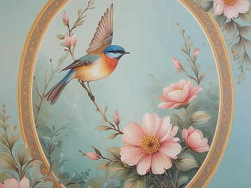 flower-and-bird painting texture (ID:ffach428614)
