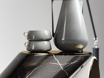 Light Luxury Black and White Marble Table Top texture (ID:ffaeh097626)