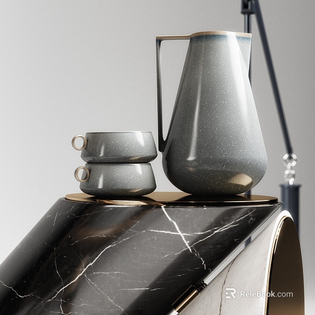 Light Luxury Black and White Marble Table Top texture