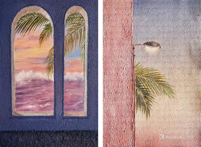 landscape painting texture