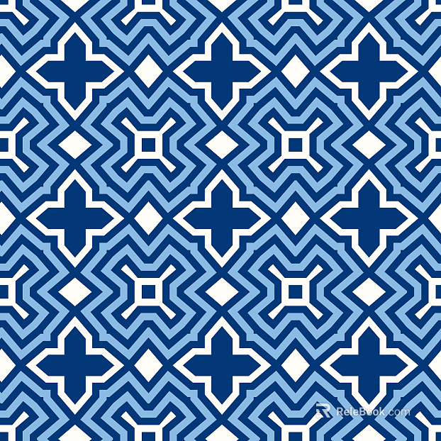 Chinese wallpaper classical geometric blue and white pattern texture