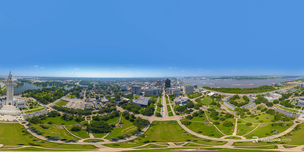 Daytime city bird's eye view HDR texture