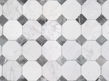 Marble mosaic black and white floor tiles texture (ID:ffabg19378)