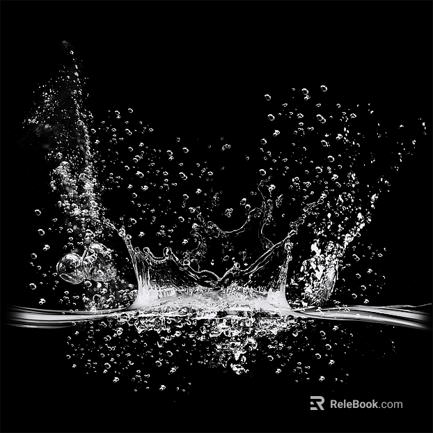 Black background water texture