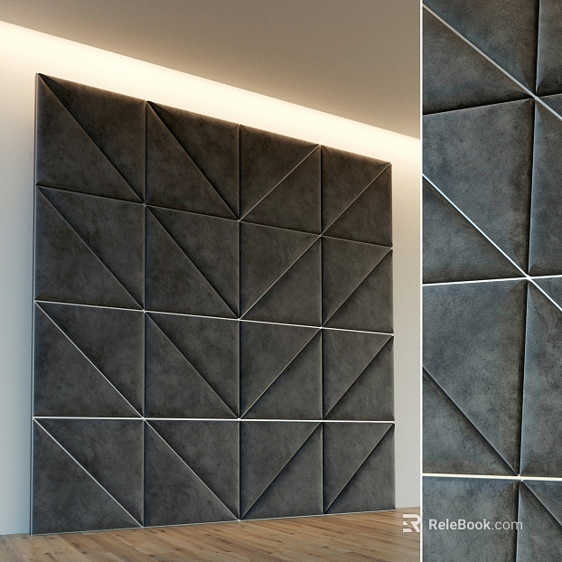 Dark gray flannel hard bag background wall texture
