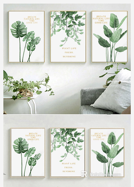 Plant painting texture
