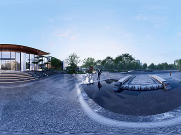 entrance landscape of hdr community 3d model