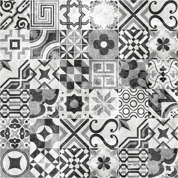 Tile gray bottom geometric curve tile texture