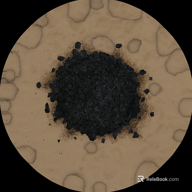 Black brown scorched earth outdoor ground texture