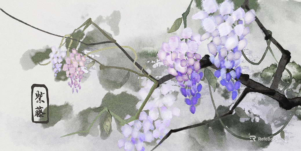 Plant painting texture