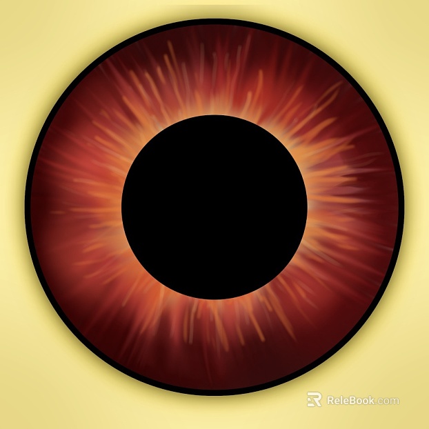 Red-Orange Character Pupil Map texture