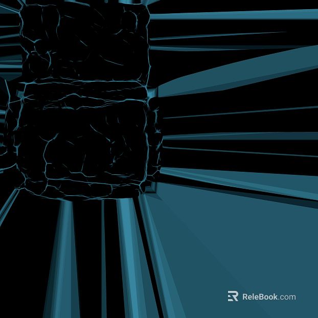 Blue black rock sci-fi wind decorative surface texture