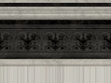 Black and White Vintage Carved Tile Wall Waist Line texture (ID:ffaeh861939)