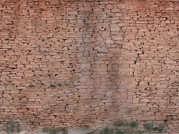 Reddish brown rubble brick wall exterior wall texture (ID:ffaeh659359)