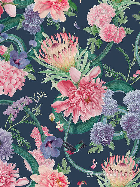 animal and plant pattern texture