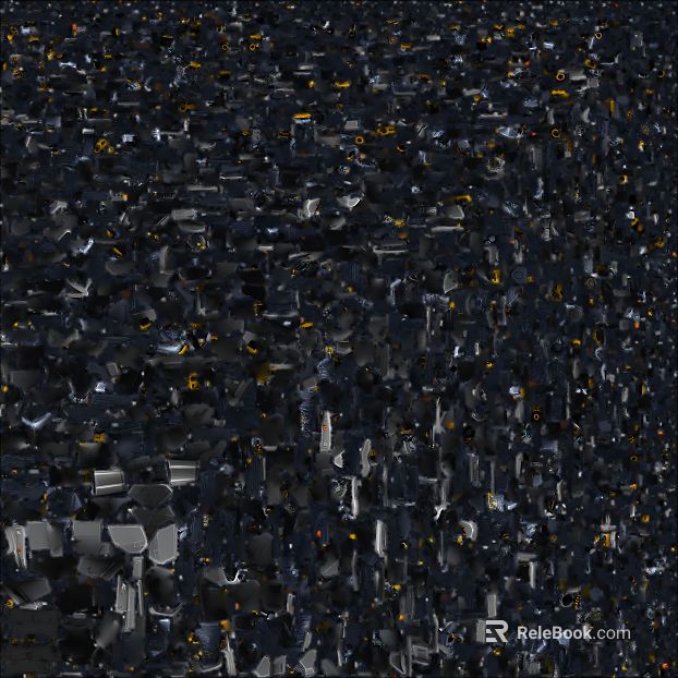 Dark gray black particle terrazzo indoor ground texture