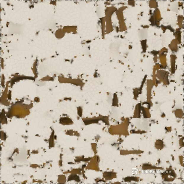 Rice White Bottom Brown Gravel terrazzo Kitchen and Bathroom Floor Tile texture