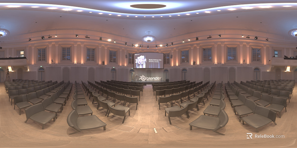 Indoor ambient light theater conference site texture