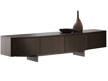Dark Grey Walnut TV Cabinet texture (ID:ffaeh113386)