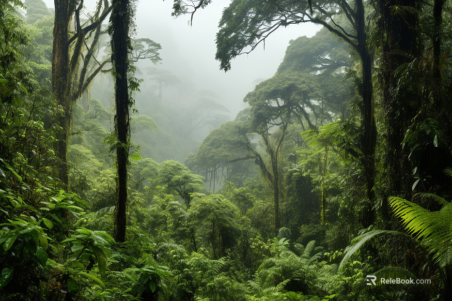 Tropical rain forest texture