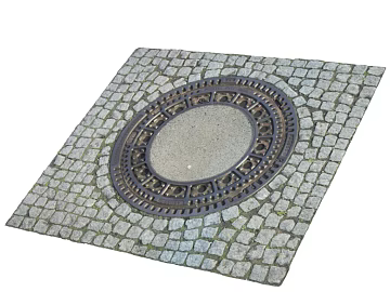 Manhole Cover PBR texture (ID:ffach863981)