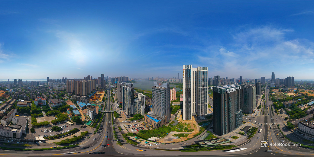 HDR urban ecological greening panorama texture