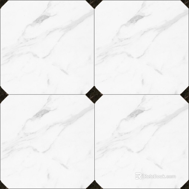 marble mosaic black and white diamond lattice texture