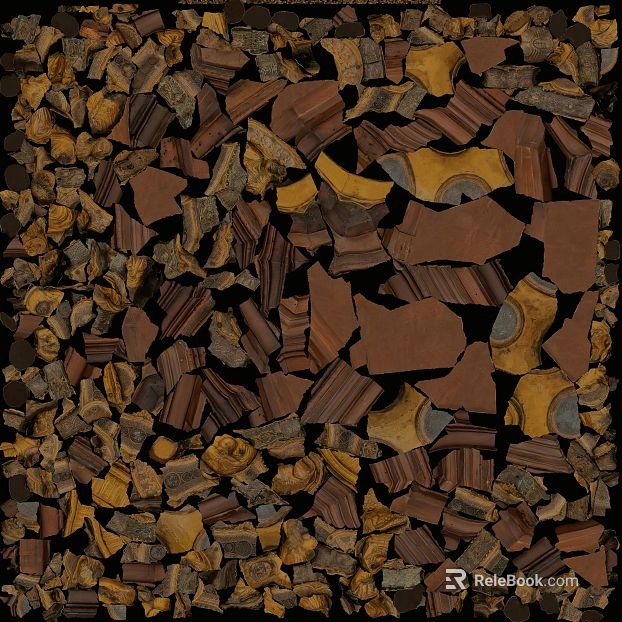 Brown yellow stone mosaic background wall texture