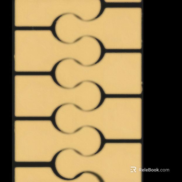 Beige shaped tile wall tile texture
