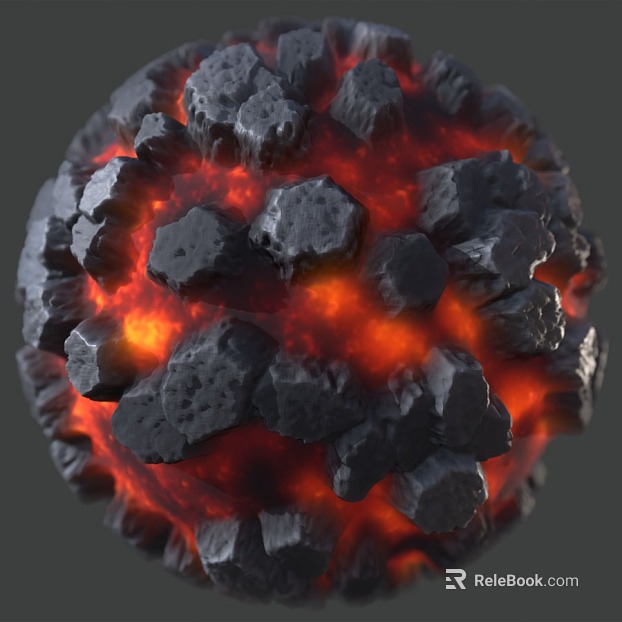 Magma PBR texture