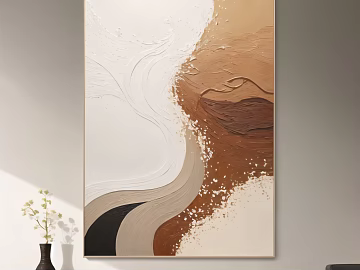 Silent Wind Brown White Abstract Texture Decorative Painting texture (ID:ffaeh333929)