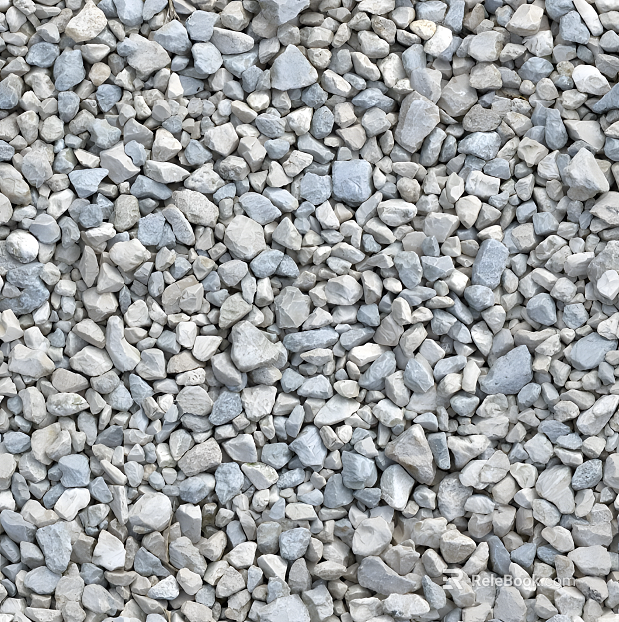 Light gray gravel garden paving texture