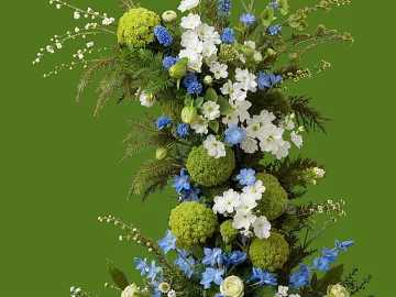 Blue and white floral commercial decorative bouquet texture (ID:ffaeh946696)