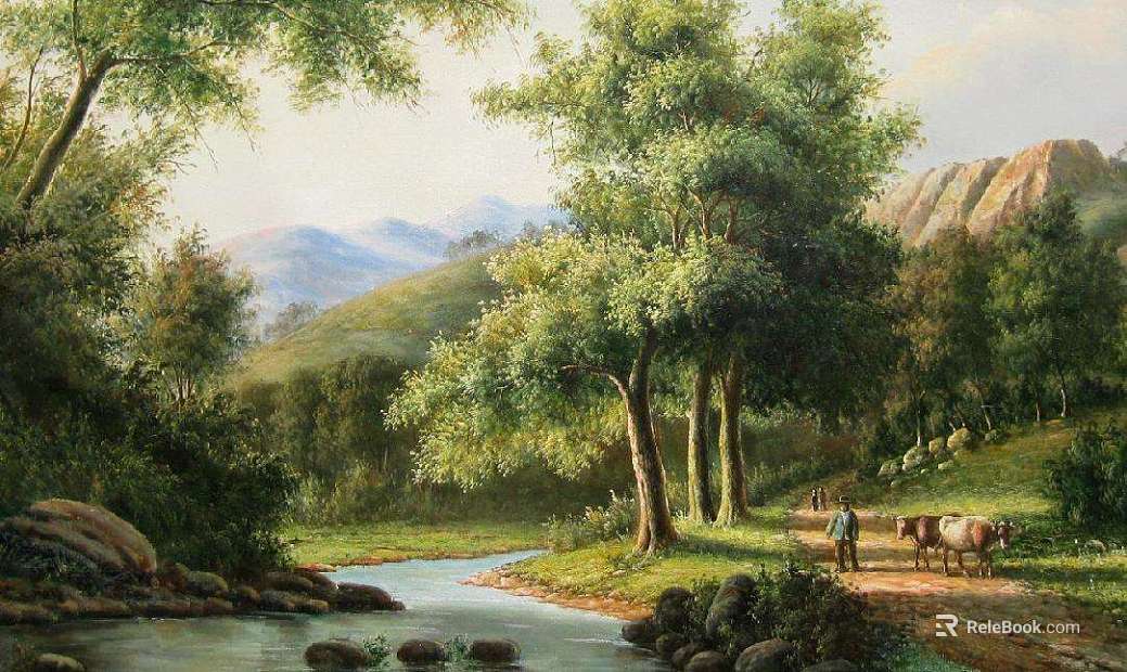 landscape painting texture