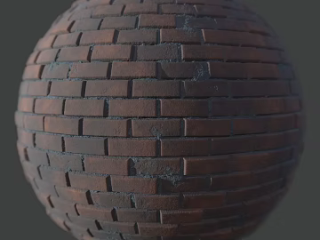 Brick wall PBR texture (ID:ffach023181)