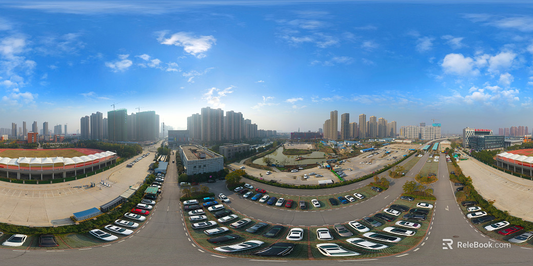 HDR urban ecological greening panorama texture
