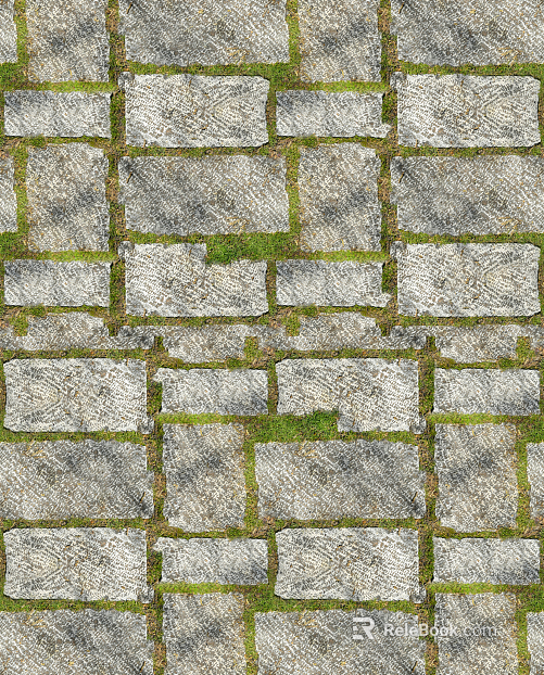 grass-planting brick texture