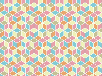 lattice cube staggered pattern 3d model