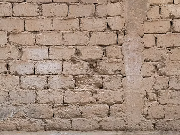 Brick wall brick with yellow mud texture (ID:ffagg59427)