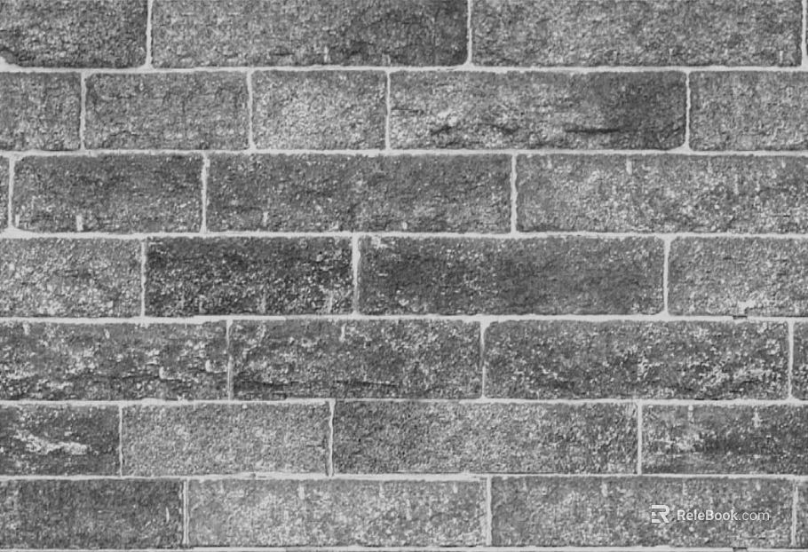 Black and white brick wall texture
